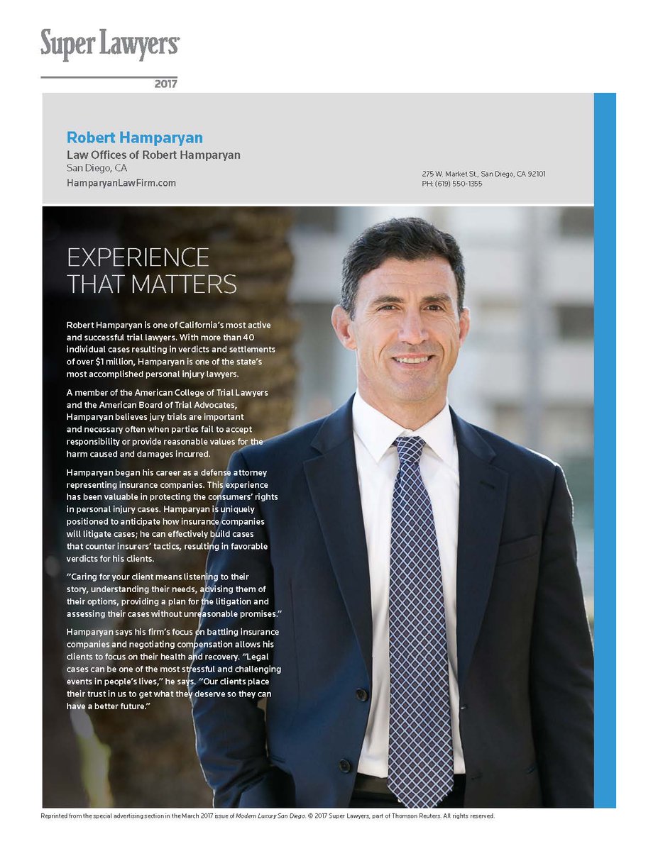 Hamparyan Injury Lawyers San Diego,  Office