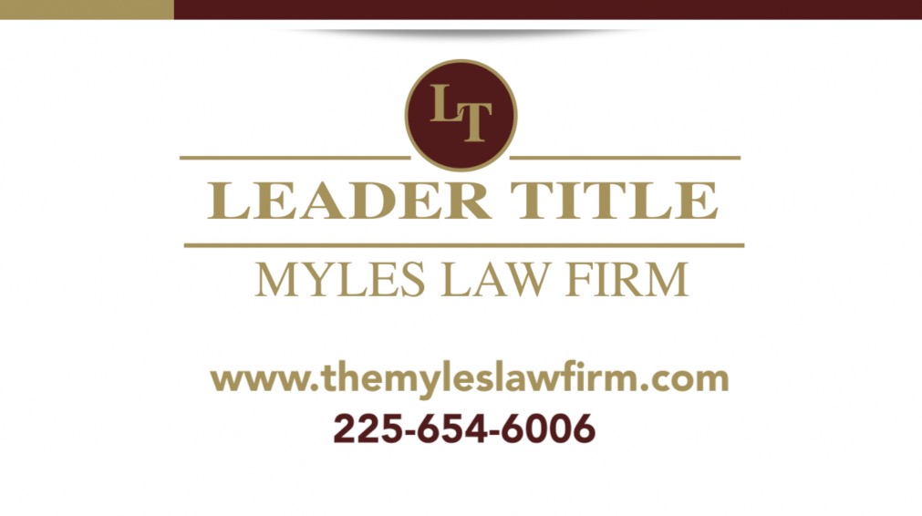 Leader Title, Myles Law Firm Zachary,  Office