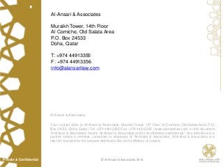 Al-Ansari & Associates Doha, United Arab Emirates Office