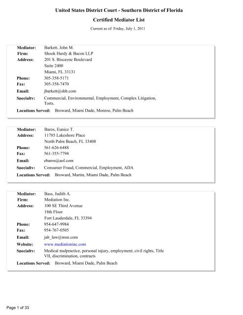 Brian F. Spector, LLC West Palm Beach, FL Office