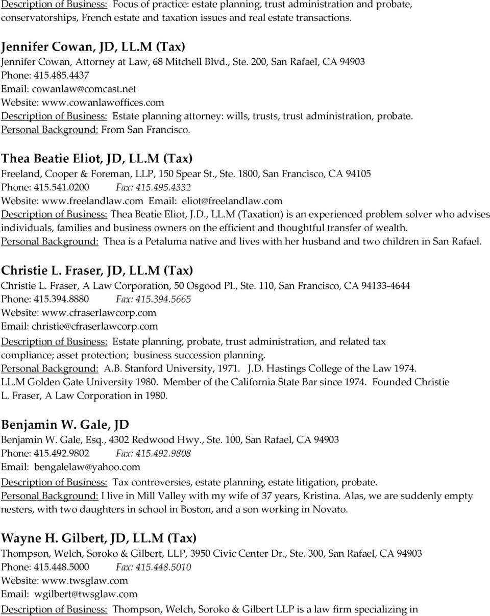 Thompson, Welch, Soroko & Gilbert LLP San Rafael,  Office
