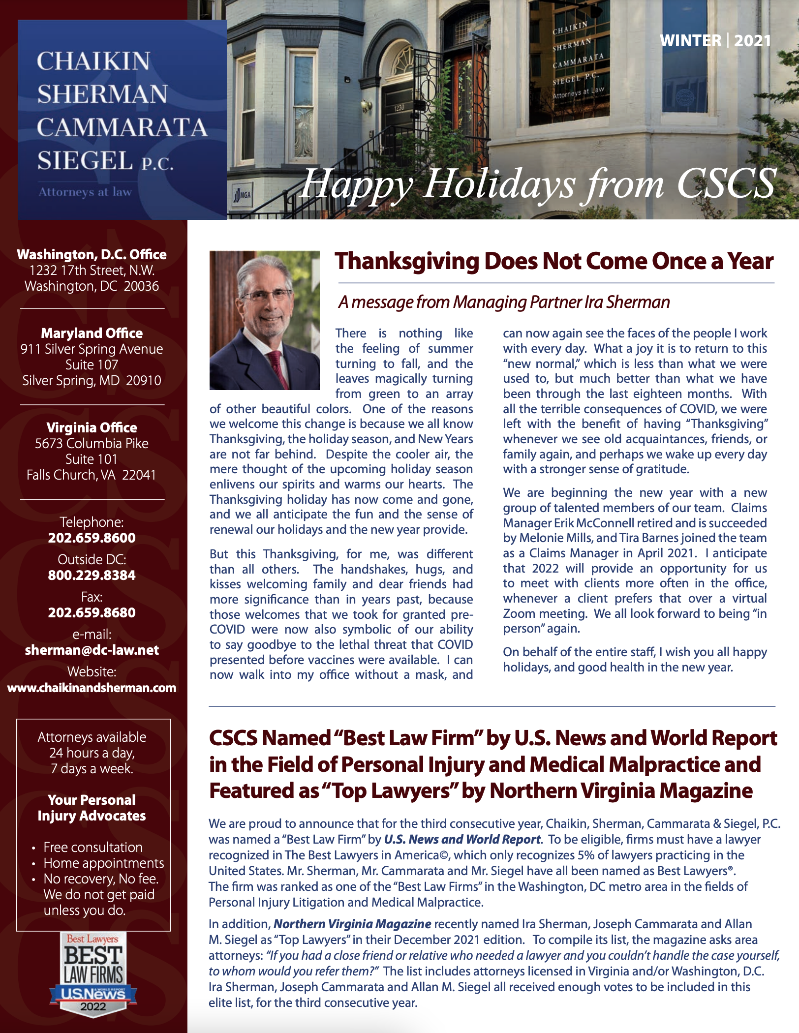 Chaikin, Sherman, Cammarata, & Siegel PC Washington, DC Office