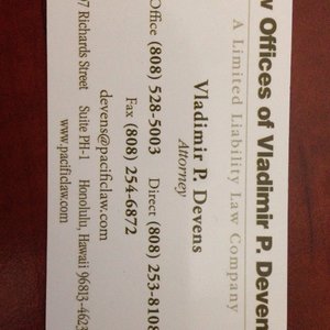 The Law Offices Of Vladimir P Devens LLC Honolulu, HI Office