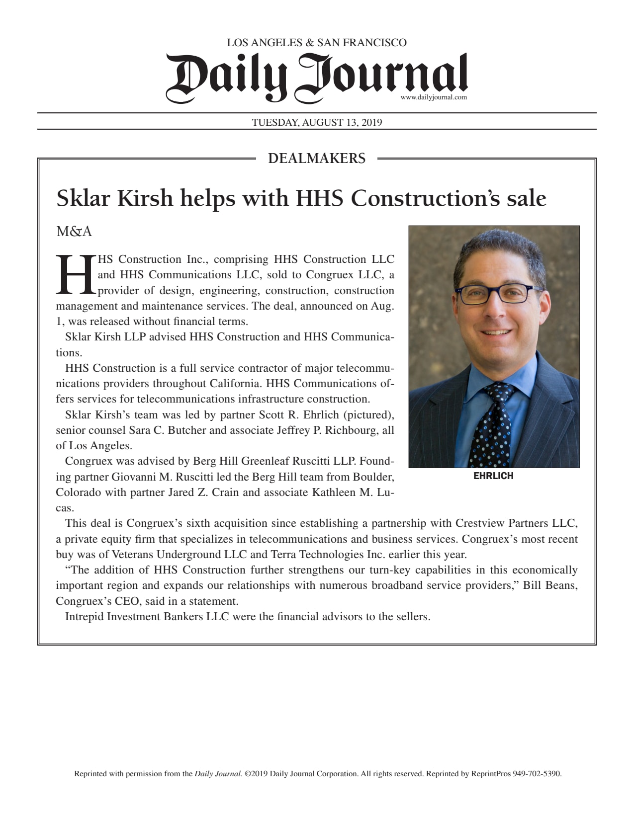 Sklar Kirsh LLP Los Angeles,  Office