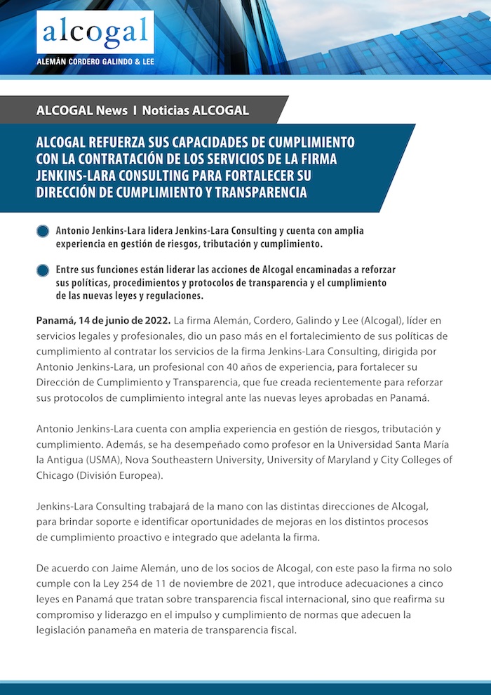 ALEMN, CORDERO, GALINDO & LEE Panama City, Panama Office