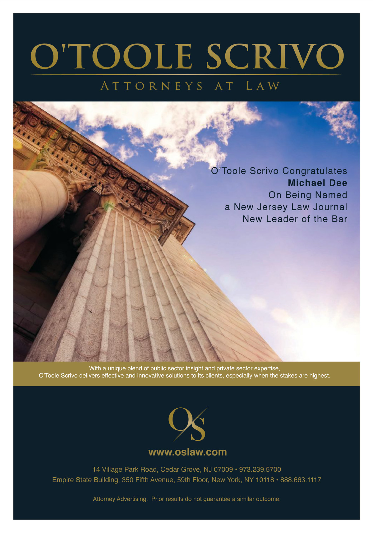 O'Toole Scrivo, LLC Cedar Grove, NJ Office