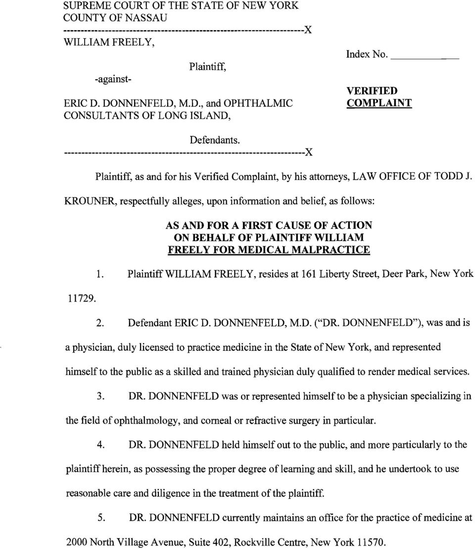 Law Office of Todd J. Krouner Chappaqua, NY Office