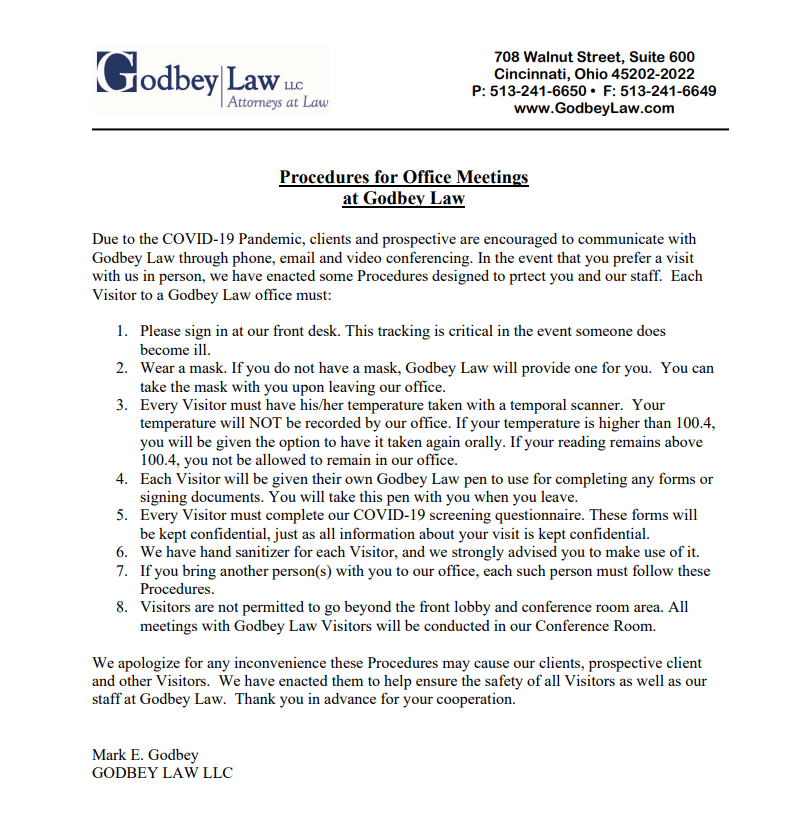 Godbey Law LLC Cincinnati, OH Office