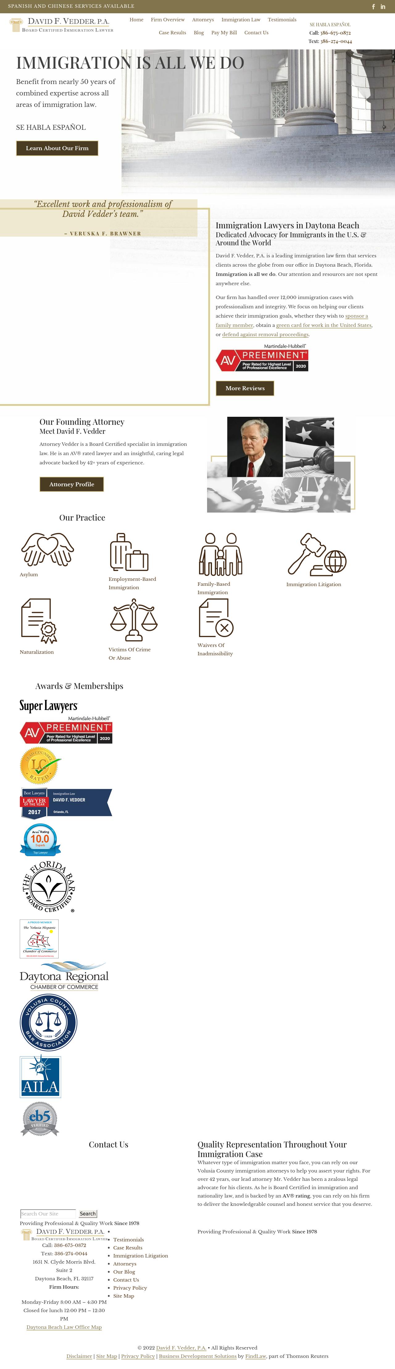 David F. Vedder, P.A Daytona Beach, FL Office