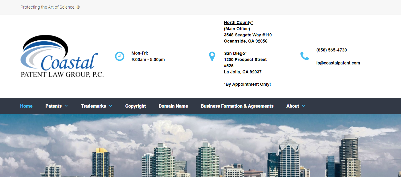 Coastal Patent Law Group, P.C Oceanside, CA Office
