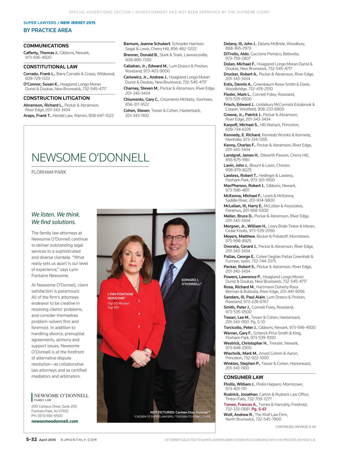 Newsome O'Donnell, LLC Florham Park,  Office