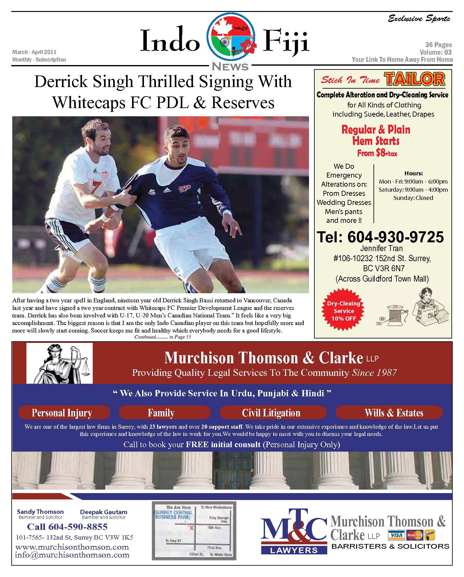 Murchison Thomson & Clarke LLP Surrey, Canada Office