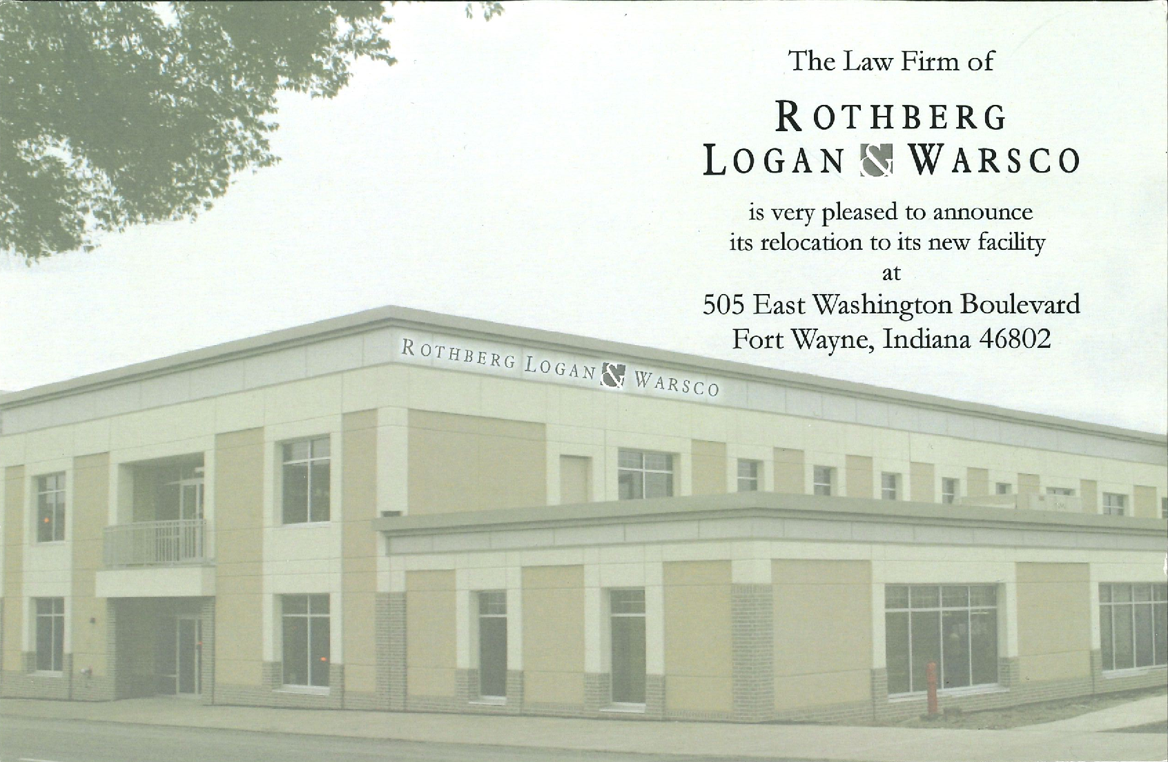 Rothberg, Logan & Warsco, L.L.P Fort Wayne, IN Office